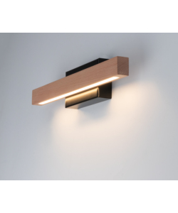 APPLIQUE LED ONLI "DORA" METALLO E LEGNO, 60X5,6X8 CM